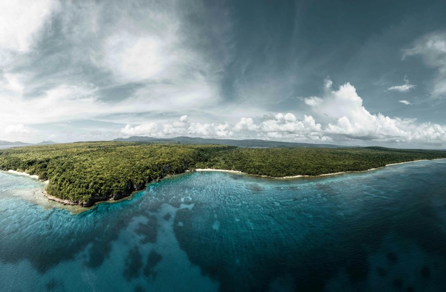 Photo of Birds Eye View of an Island in Vanuatu